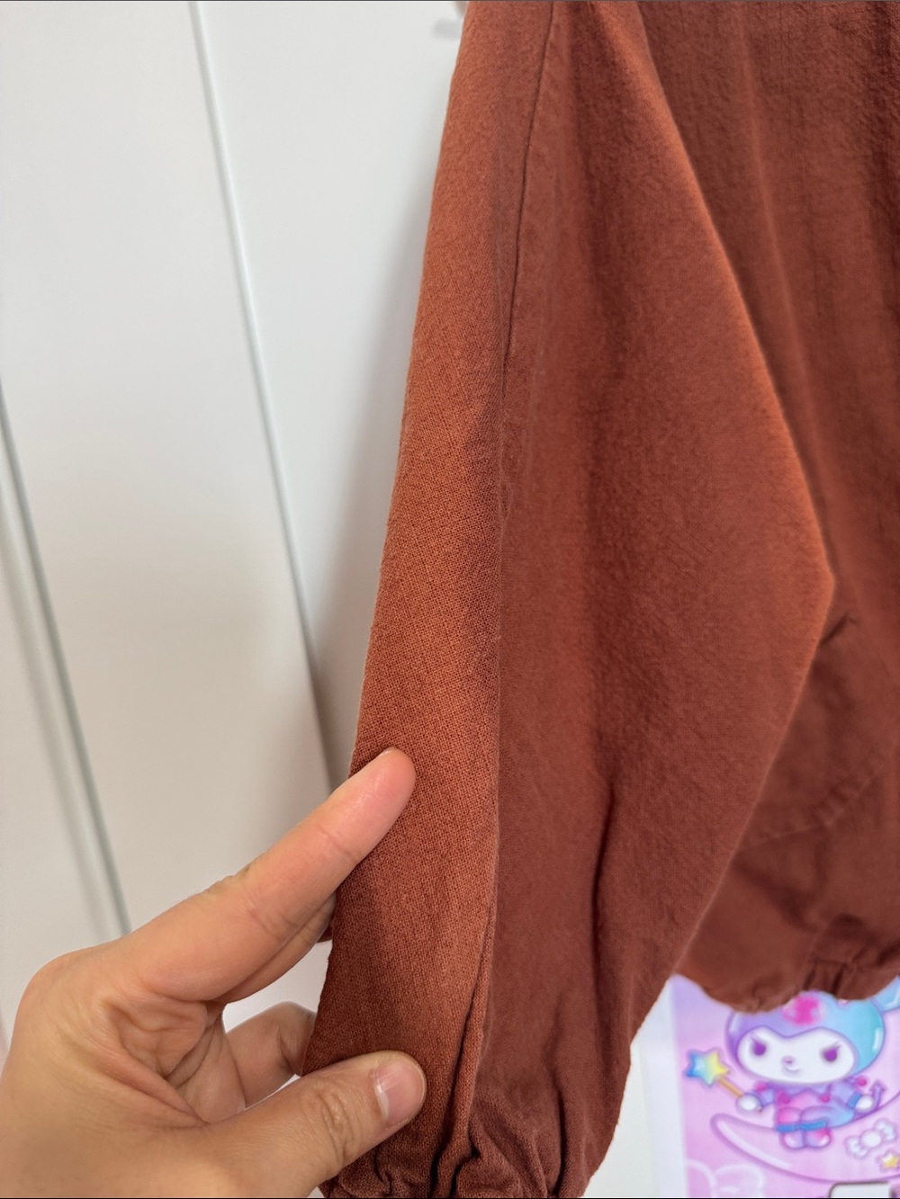 Rust Red Oversized Button Front Jacket - Picture 4 of 5